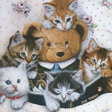 Схема вышивки «котята»