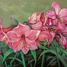 Схема вышивки «розовые цветы»