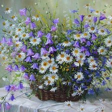 Схема вышивки «Букет ромашек»