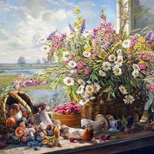 Схема вышивки «Натюрморт в сельском стиле»