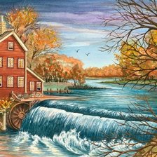 Схема вышивки «Пейзаж»