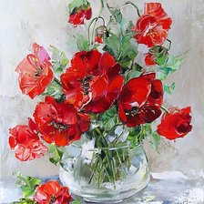 Схема вышивки «По картине худ.  кравченко Оксаны "Маки".»