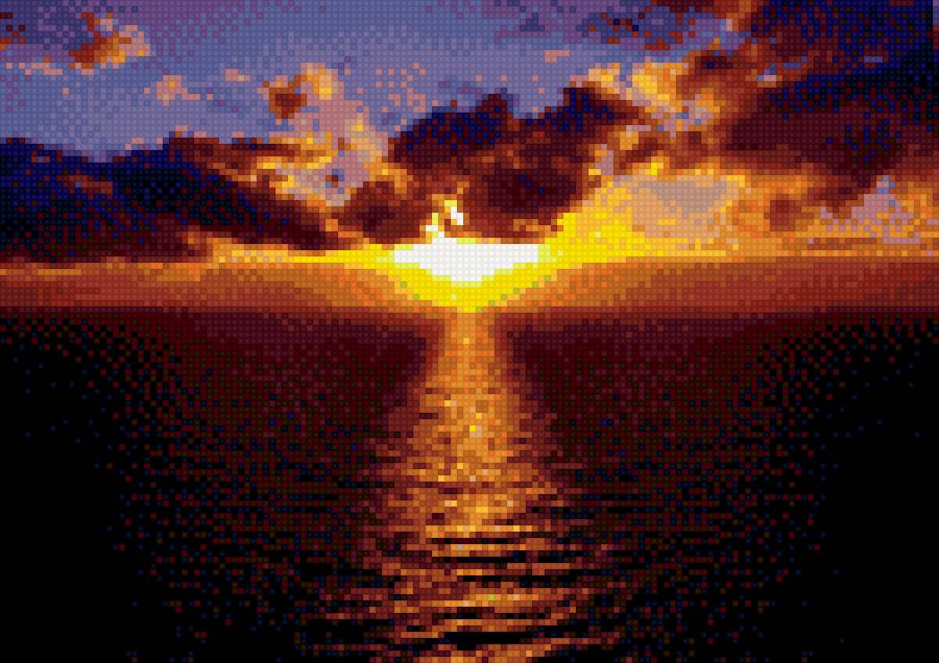 закат - закат, море, природа - предпросмотр