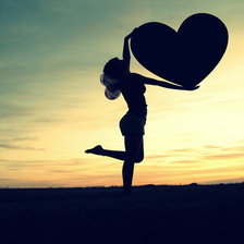 Схема вышивки «сердце в руках, закат»