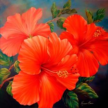 Схема вышивки «гибискус»