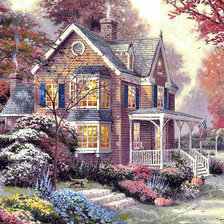 Схема вышивки «домик»