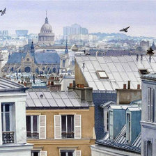 Схема вышивки «городской пейзаж»