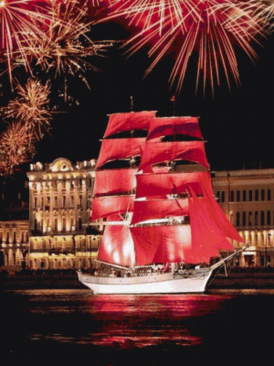 Алые паруса - алые паруса, парусник - предпросмотр