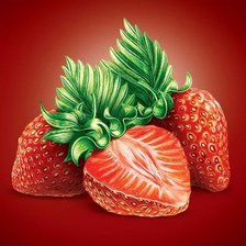 Схема вышивки «клубника»