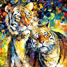 Схема вышивки «тигры»