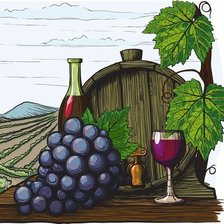 Схема вышивки «Винный натюрморт»