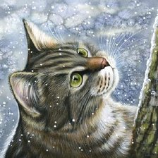 Схема вышивки «Котик»