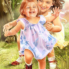 Схема вышивки «Сестрёнки»