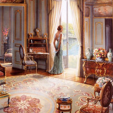 Схема вышивки «Окно в сад»