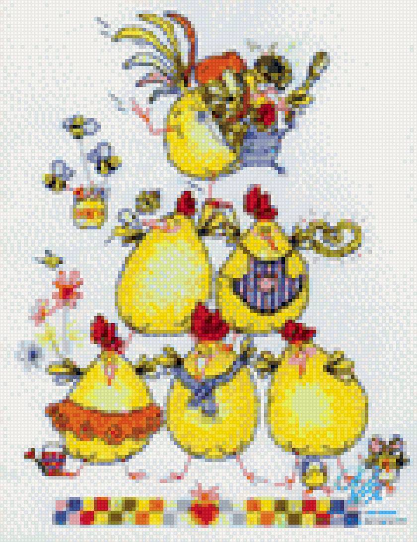 13 курятник 4 - забавный, парочка, курочка, петухи - предпросмотр