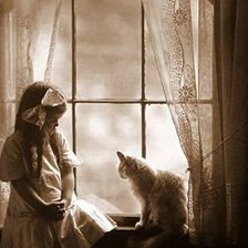 Схема вышивки «okienko w sepii»