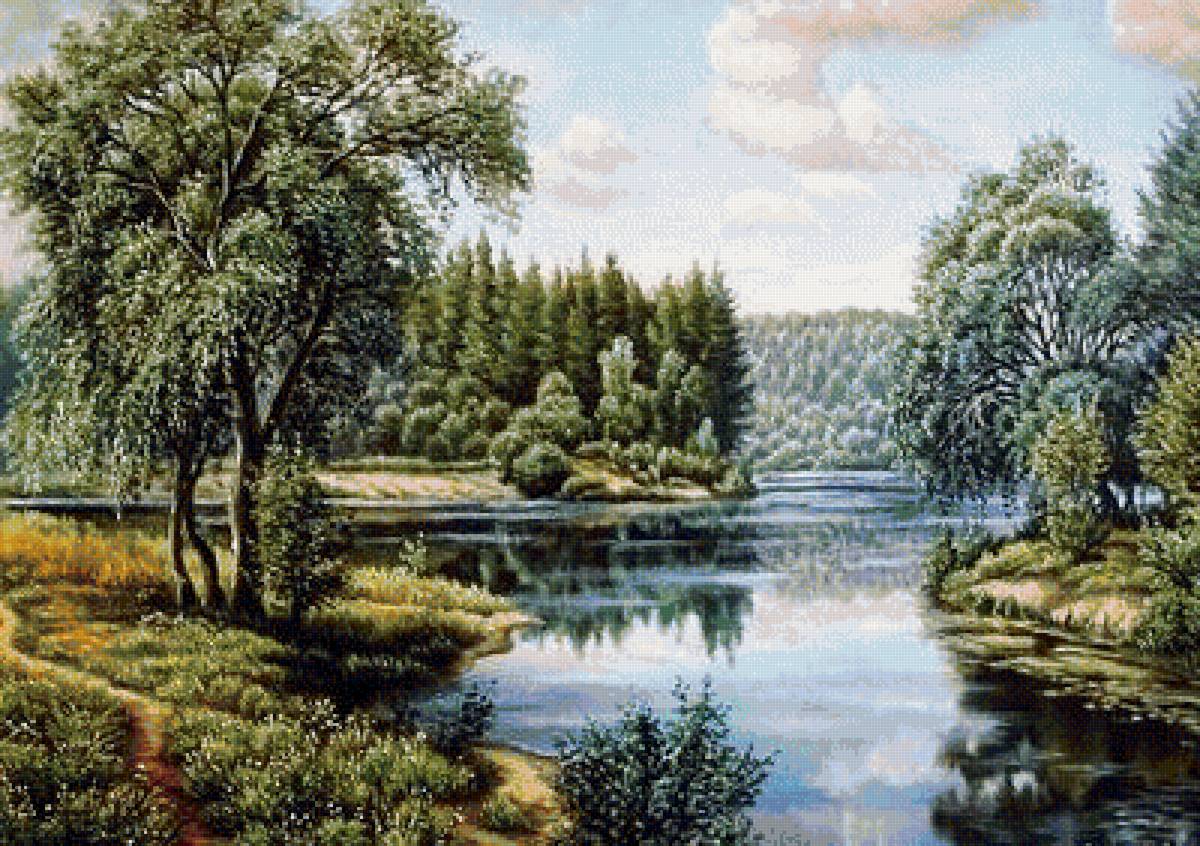 летний пейзаж - предпросмотр