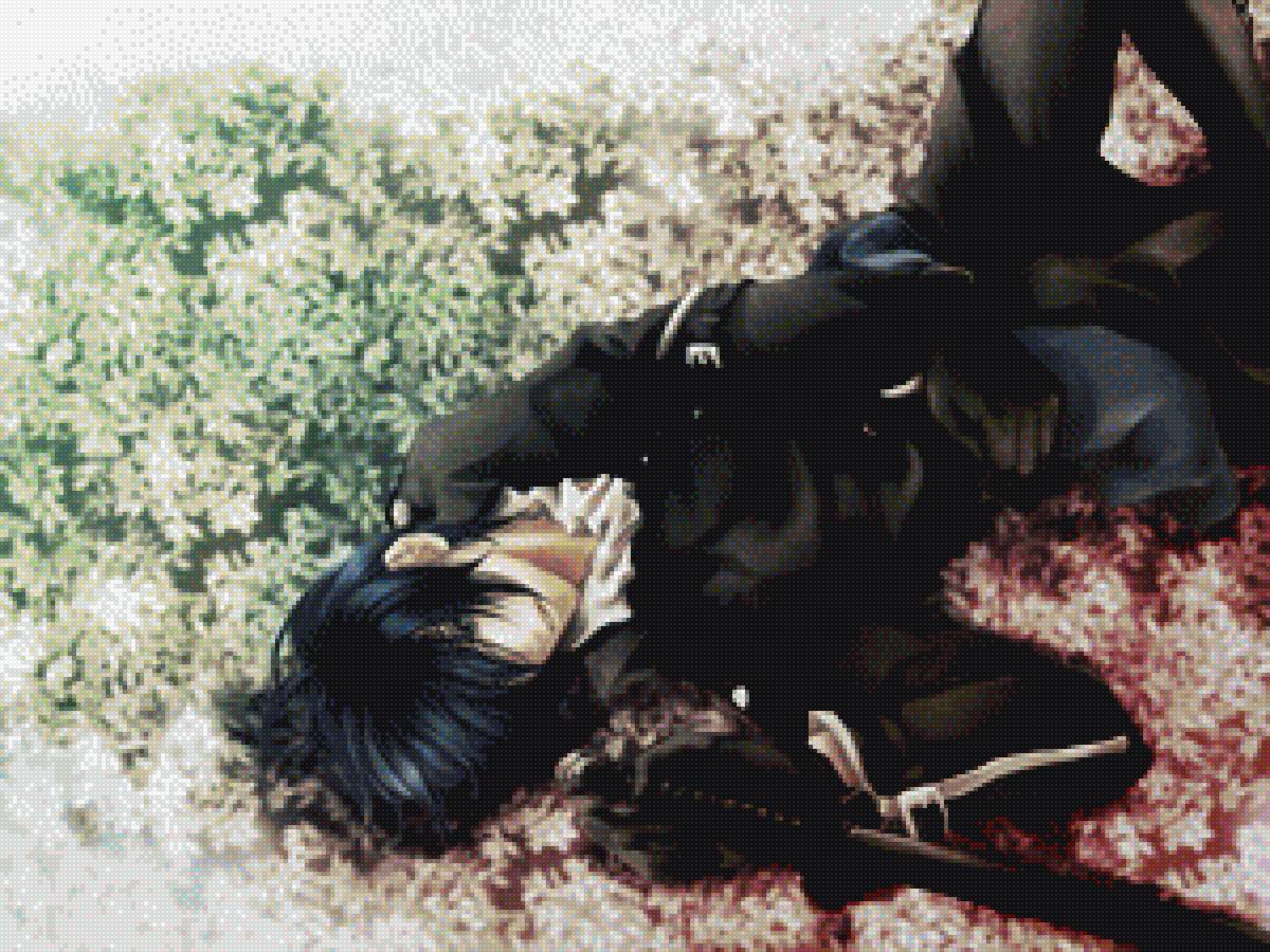 сайто - парень, хаджиме, демоны бледной сакуры, сакура - предпросмотр