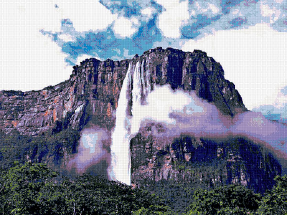 Водопад Анхель - горы, южная америка, водопад, вода, венесуэла - предпросмотр