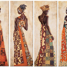 Схема вышивки «Полиптих " АФРИКАНКИ"»