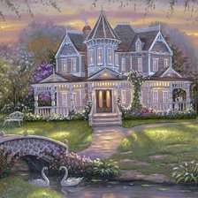 Схема вышивки «Пейзаж»