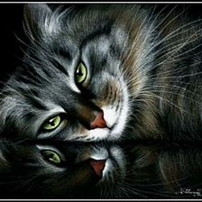 Схема вышивки «котик1»