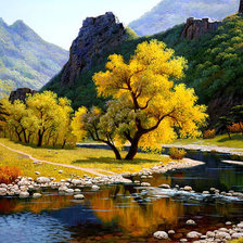 Схема вышивки «Горный пейзаж»