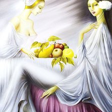 Схема вышивки «Прекрасные дамы худ. Филиппа Оге.»