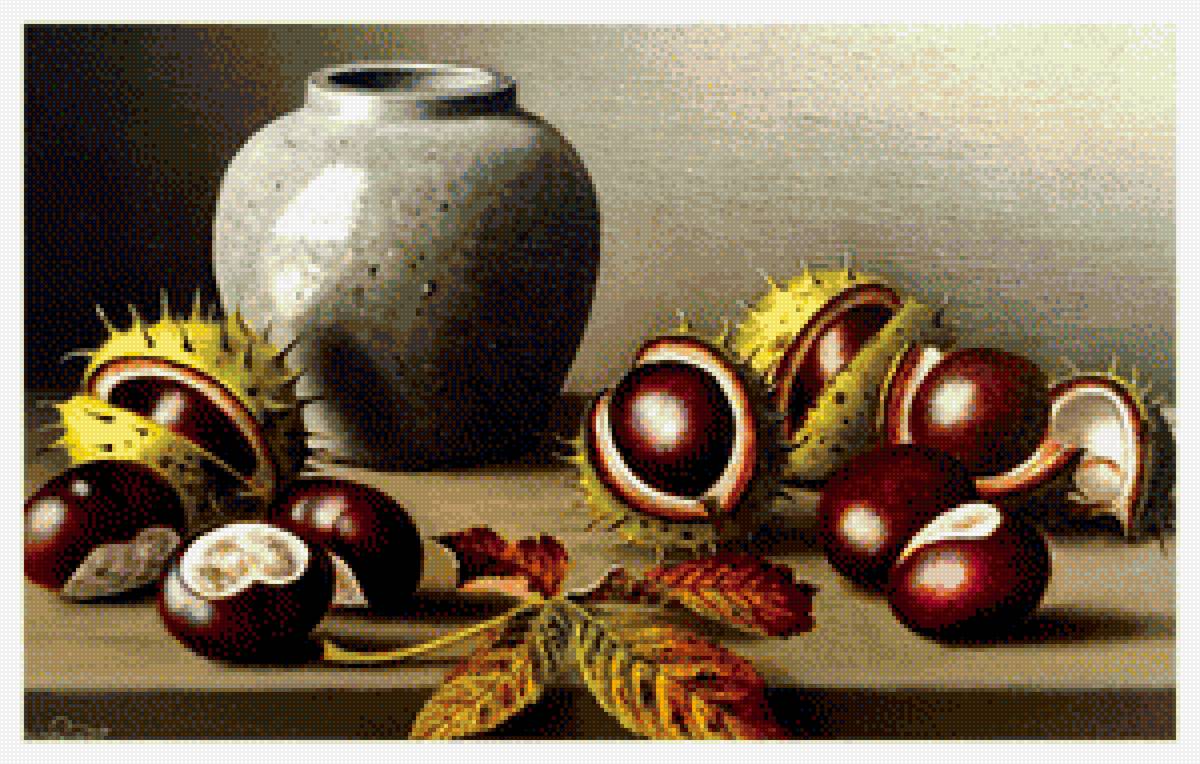 Натюрморт - вышивка крестом - предпросмотр