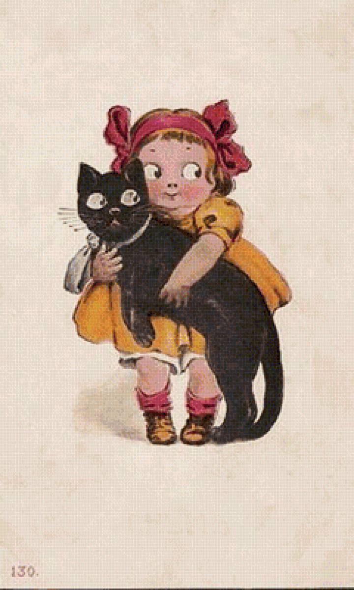 moj kotek - kot, dziewczynka - предпросмотр