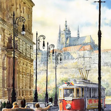 Схема вышивки «городской пейзаж»