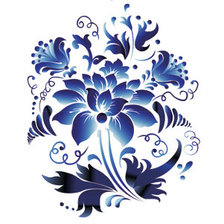 Схема вышивки «А-ля гжель»