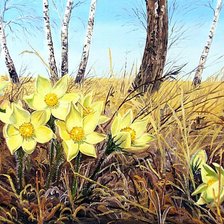 Схема вышивки «По картине худ. Дмитрия Репина "Первоцветы"»