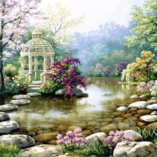 Беседка у воды.