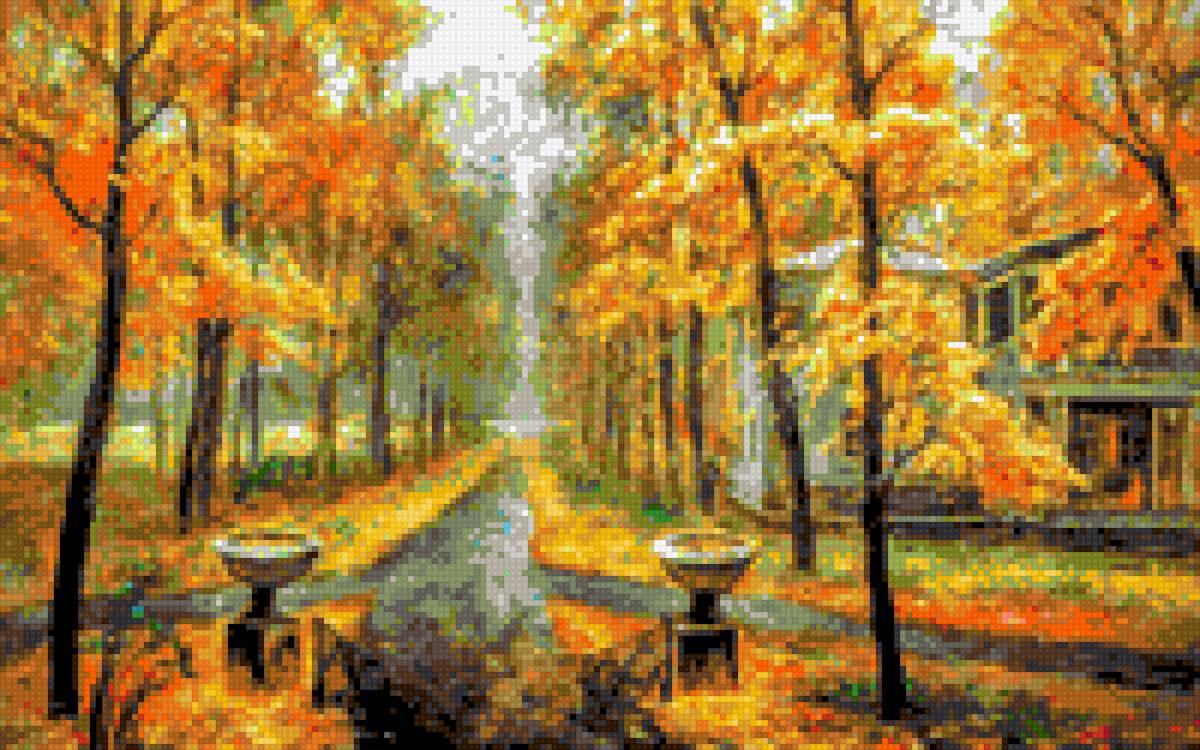 осень - аллея золото - предпросмотр