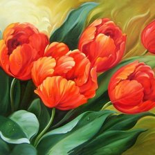 Схема вышивки «Тюльпаны»