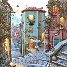 Схема вышивки «Старый город»