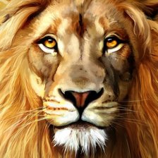 Схема вышивки «лев»