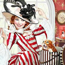 Схема вышивки «Дамочка»