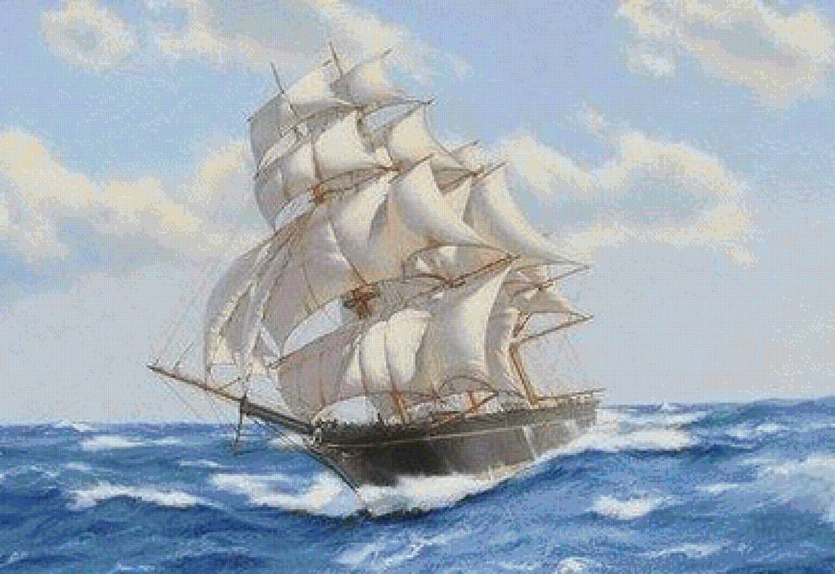 морская тема - море, пейзаж, корабль - предпросмотр