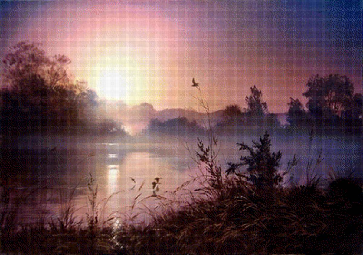 Закат - природа, вода - предпросмотр