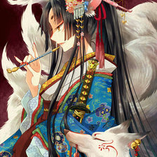 Схема вышивки «Кицунэ»