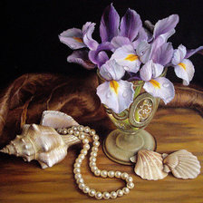 Схема вышивки «ирисы»