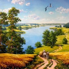 Схема вышивки «август»