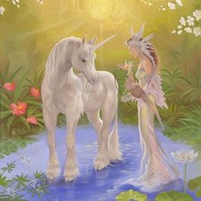 Схема вышивки «единорог»