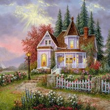 Схема вышивки «дом»