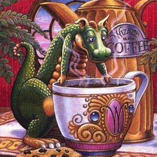 Схема вышивки «покофейничаем»