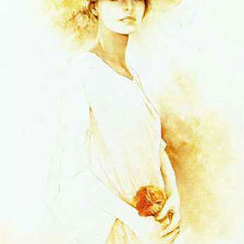 Схема вышивки «Леди. Художник Сара Мун»