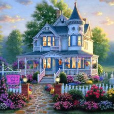 Схема вышивки «волшебный замок»