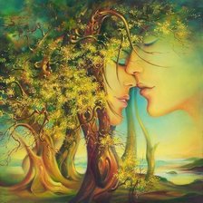 Схема вышивки «он и она»